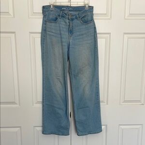 Women's Wide Leg Stretchy Blue Jeans